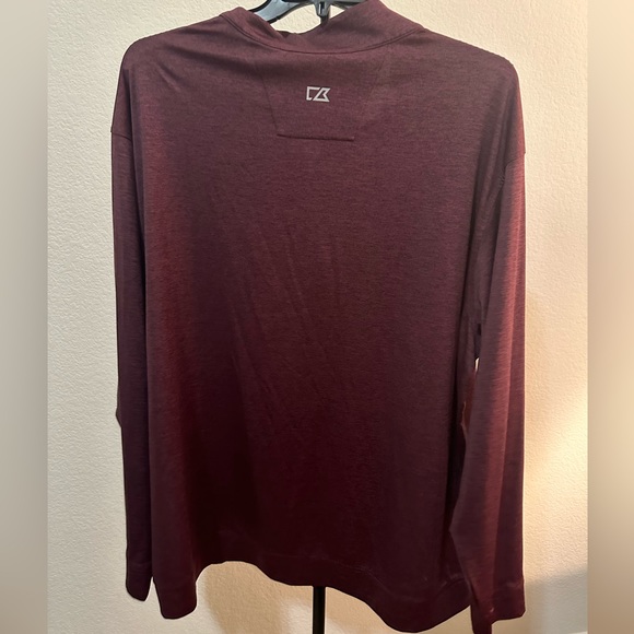 Really nice Cutter and Buck three-quarter zip sweatshirt burgundy 3XB - Picture 3 of 5